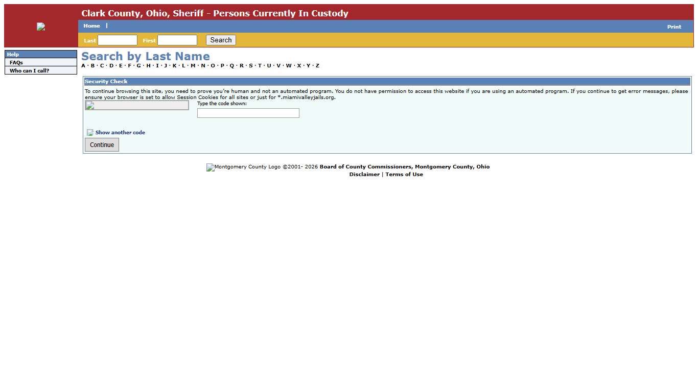 Clark County, Ohio, Sheriff - Persons Currently In Custody
